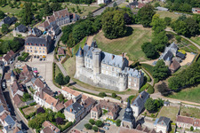 Montmirail in the state Sarthe, France out of the air