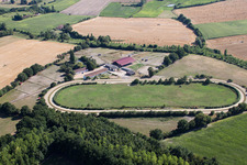 Aerial photograpy of Lamnay in the state Sarthe, France