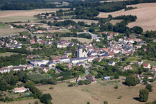 Oblique view of Lamnay in the state Sarthe, France