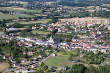 Lamnay in the state Sarthe, France from the plane
