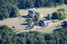 Lavaré in the state Sarthe, France from above