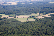 Bird's eye view of Lavaré in the state Sarthe, France