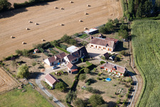 Aerial photograpy of Semur-en-Vallon in the state Sarthe, France