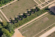 Castle park of Le Domaine de la Pierre in Coudrecieux in the state Sarthe, France