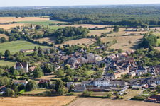 Bird's eye view of Coudrecieux in the state Sarthe, France