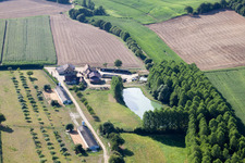 Drone recording of Coudrecieux in the state Sarthe, France