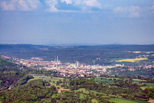 From the west in the district Brötzingen in Pforzheim in the state Baden-Wuerttemberg, Germany