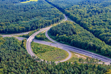 A65 motorway exit 22 Kandel South in Kandel in the state Rhineland-Palatinate, Germany