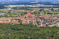 Maximilianstraße from the northwest in Jockgrim in the state Rhineland-Palatinate, Germany