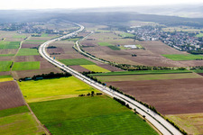 Motorway route of the BAB A6 in Hettenleidelheim in the state Rhineland-Palatinate, Germany