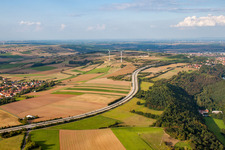 Highway route BAB A6 in in Nackterhof in the state Rhineland-Palatinate
