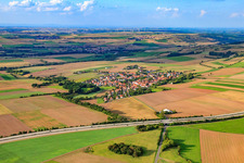 View of the town from the southwest in Tiefenthal in the state Rhineland-Palatinate, Germany