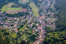 Oblique view of Altleiningen in the state Rhineland-Palatinate, Germany