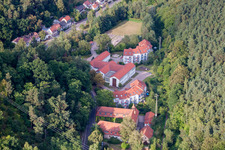 Altleiningen in the state Rhineland-Palatinate, Germany seen from above