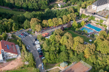 Drone recording of Altleiningen in the state Rhineland-Palatinate, Germany