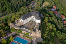 Drone image of Altleiningen in the state Rhineland-Palatinate, Germany