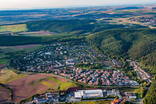 Aerial view of District Steinborn in Eisenberg in the state Rhineland-Palatinate, Germany