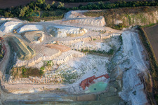 Aerial photograpy of Technical facilities in the industrial area Poroton Ziegelwerk der Wienerberger GmbH in Eisenberg (Pfalz) in the state Rhineland-Palatinate