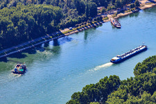 Leimersheim, Rhine ferry in the district Leopoldshafen in Eggenstein-Leopoldshafen in the state Baden-Wuerttemberg, Germany