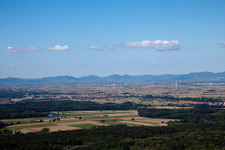 Structures on agricultural fields in Rülzheim in the state Baden-Wurttemberg