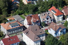 Oblique view of Bismarckstr in Kandel in the state Rhineland-Palatinate, Germany