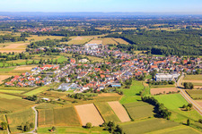 View of the town from the south in the district Bodersweier in Kehl in the state Baden-Wuerttemberg, Germany