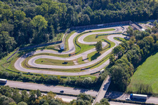 Racetrack racecourse Gocart Bahn des RMSV Urloffen e.V. in Appenweier in the state Baden-Wurttemberg