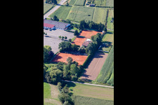 Aerial photograpy of Tennis Club in the district Urloffen in Appenweier in the state Baden-Wuerttemberg, Germany