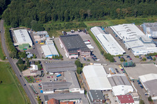 Aerial view of Trans-o-flex in Appenweier in the state Baden-Wuerttemberg, Germany