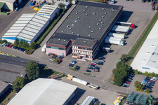 Oblique view of Trans-o-flex in Appenweier in the state Baden-Wuerttemberg, Germany