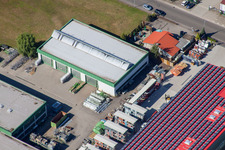 Industrial area in Appenweier in the state Baden-Wuerttemberg, Germany from above