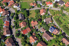 In the Black Forest in the district Fessenbach in Offenburg in the state Baden-Wuerttemberg, Germany from above