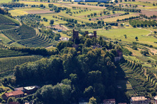 Aerial view of DJH Youth Hostel Castle Ortenberg in Ortenberg in the state Baden-Wuerttemberg, Germany