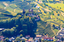 Aerial photograpy of DJH Youth Hostel Castle Ortenberg in Ortenberg in the state Baden-Wuerttemberg, Germany