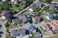 Gartenstraße from the southeast in the district Sand in Willstätt in the state Baden-Wuerttemberg, Germany