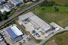 Industrial estate and company settlement with W. Armbruster Teigwarenfabrik GmbH in Willstaett in the state Baden-Wurttemberg, Germany