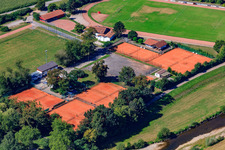 Aerial photograpy of Tennis Club Rosengarten Willstätt eV in Willstätt in the state Baden-Wuerttemberg, Germany