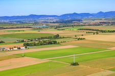 Schossberghof from the east in Minfeld in the state Rhineland-Palatinate, Germany