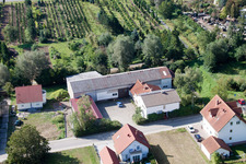 Aerial view of Vollmersweilerer Straße Holiday Apartment Country Trip in Freckenfeld in the state Rhineland-Palatinate, Germany
