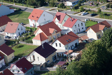 Aerial photograpy of New development area An d. Anhaide in the district Schaidt in Wörth am Rhein in the state Rhineland-Palatinate, Germany