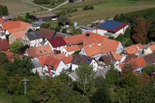 Main Street in Vollmersweiler in the state Rhineland-Palatinate, Germany out of the air