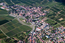 Town View of the streets and houses of the residential areas in the district Rechtenbach in Schweigen-Rechtenbach in the state Rhineland-Palatinate