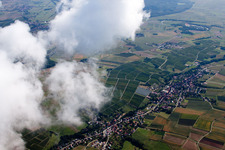 Aerial view of Steinseltz in the state Bas-Rhin, France