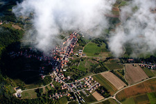 Aerial view of Rott in the state Bas-Rhin, France