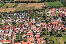 Church from the south in the district Schaidt in Wörth am Rhein in the state Rhineland-Palatinate, Germany