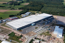 Zufall Logistics Center in the district Minderslachen in Kandel in the state Rhineland-Palatinate, Germany out of the air