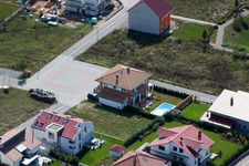 Drone image of On the high trail in Kandel in the state Rhineland-Palatinate, Germany