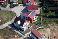 On the high trail in Kandel in the state Rhineland-Palatinate, Germany from the plane