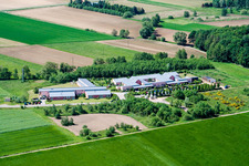 Aerial view of Life support in the district Minderslachen in Kandel in the state Rhineland-Palatinate, Germany