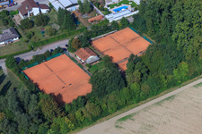 Aerial photograpy of Tennis Community 1980 Hördt e. V in Hördt in the state Rhineland-Palatinate, Germany